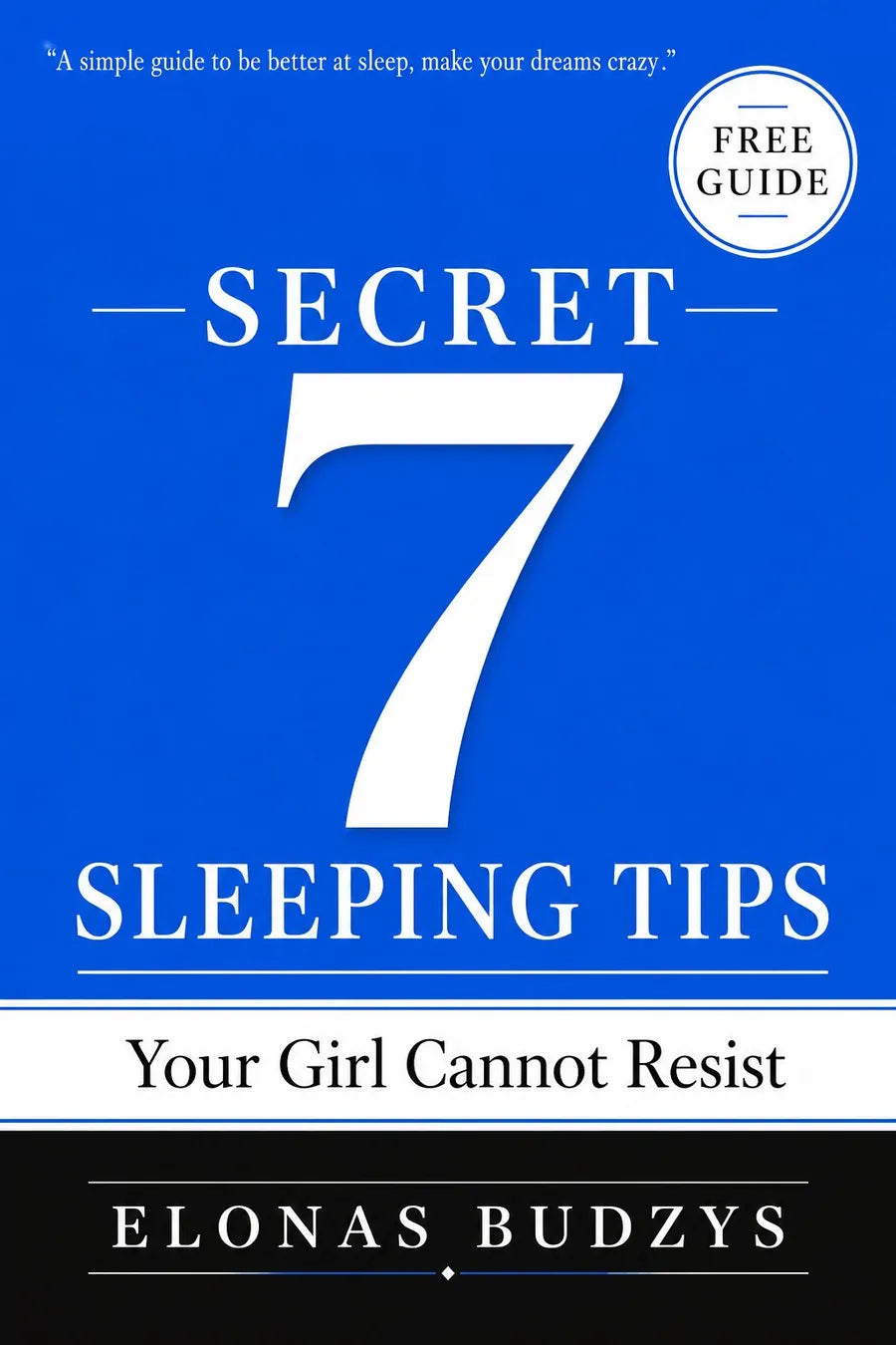 Secret 7 Sleeping Tips Ebook Cover